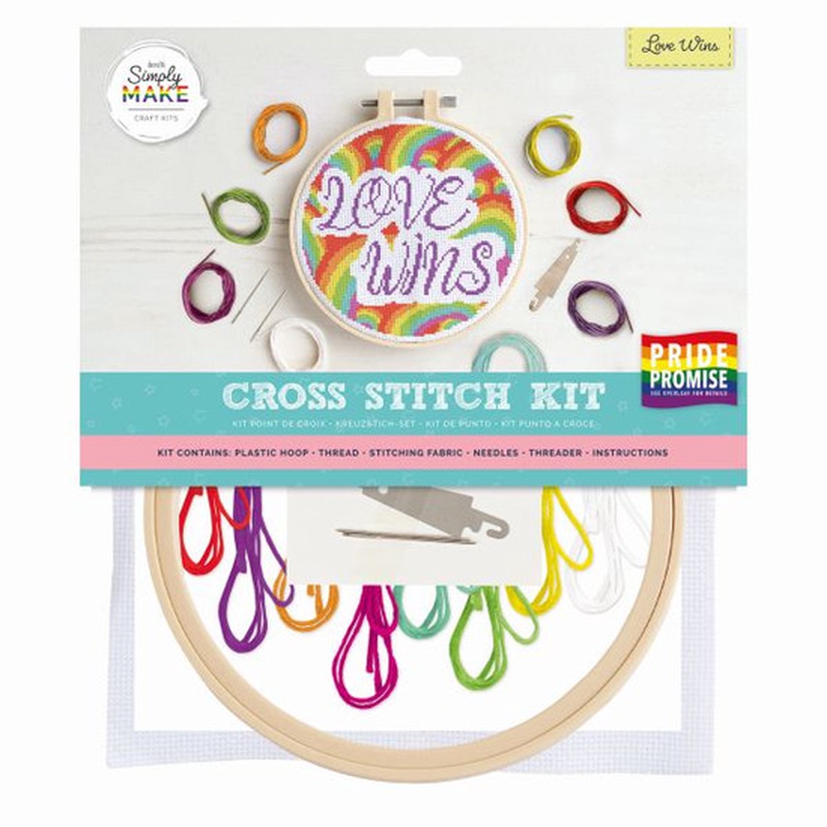 Cross Stitch Kit - Pride Promise Love Wins