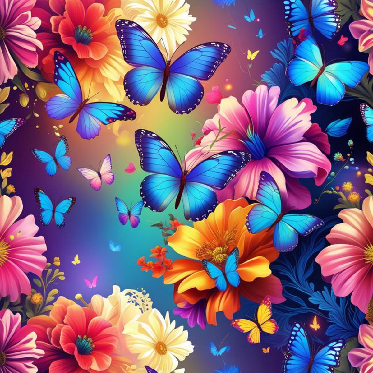 Fantasy Butterflies Pattern 21 Quilting Cotton Fabric