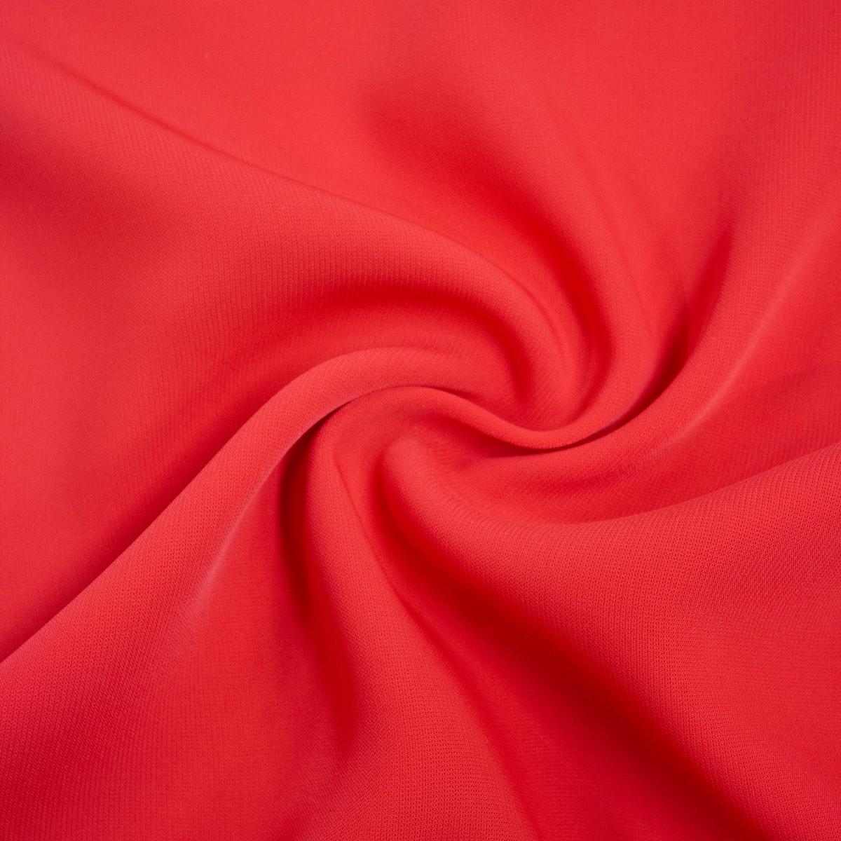 Kruder Red Fluid Polyester Fabric