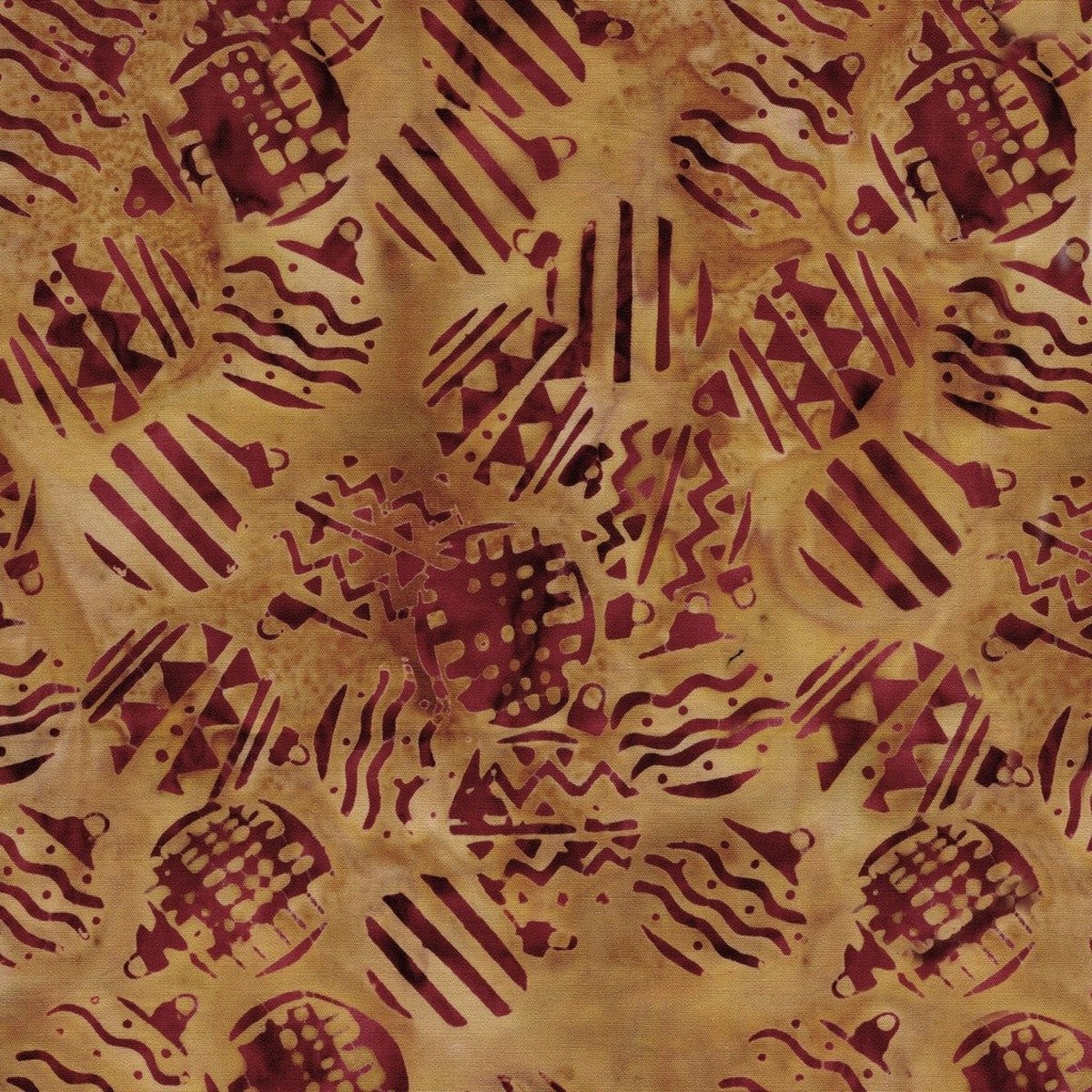 Lumin Fabrics - Retro Holidays - Carol Moellers - Retro Quilted Ornaments Gold Ochre