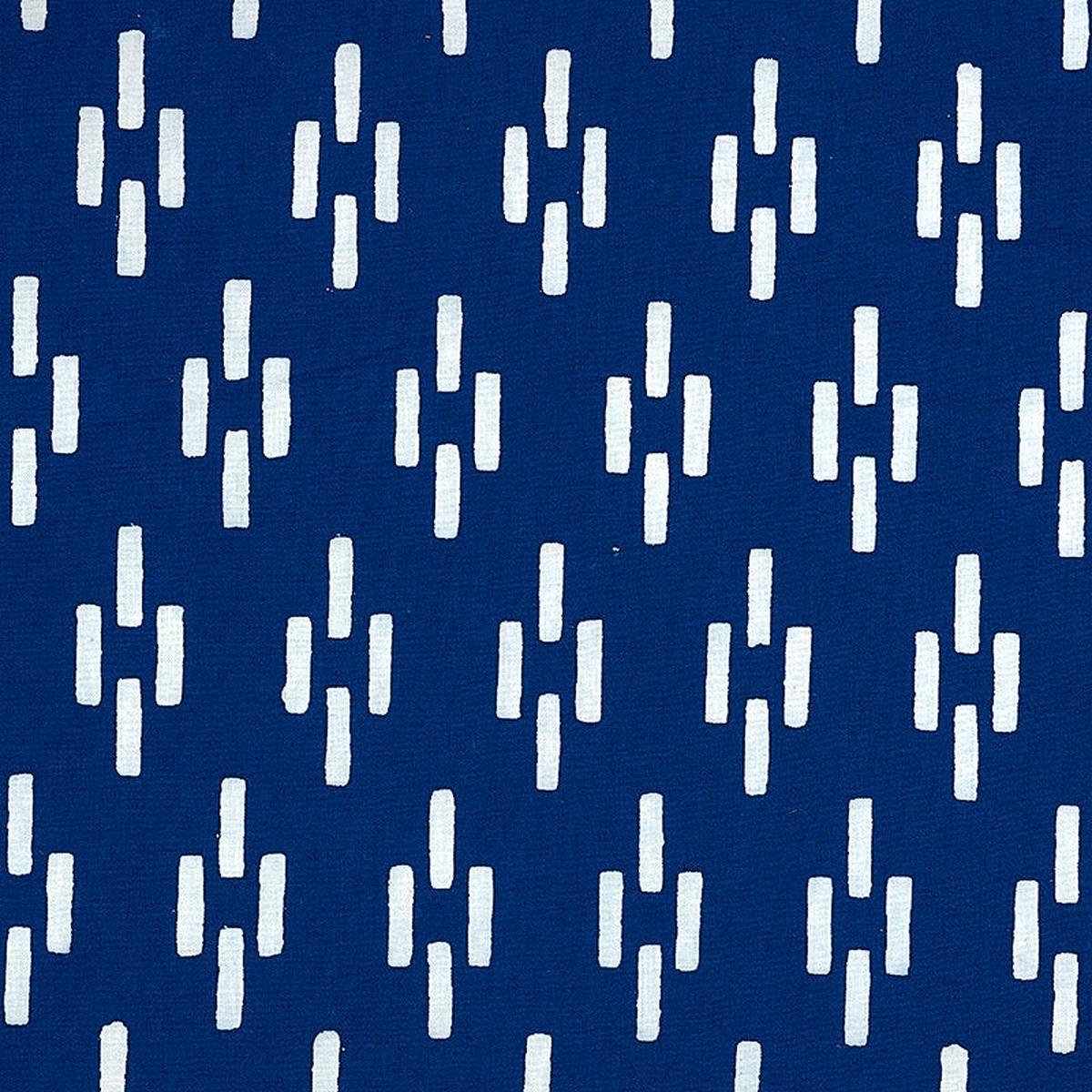 Dash Hand Block Print Indigo Fabric