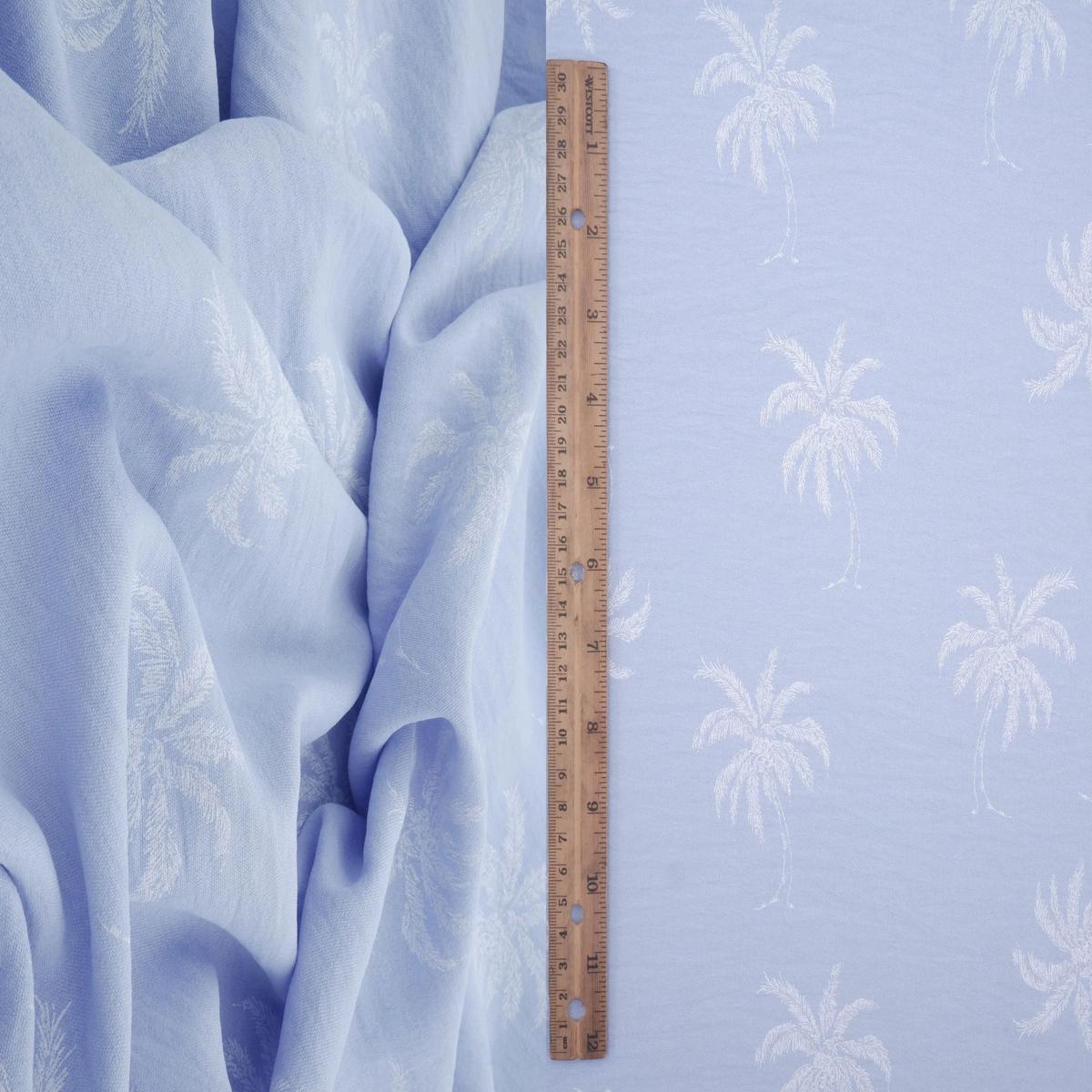Palm Tree Cey Airflow Puff Print Woven Fabric - CEYP-MS11625