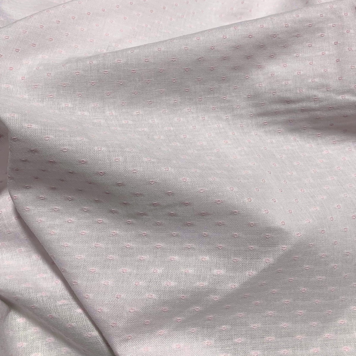 Pink Imperial Poly Cotton Old Fashioned Dotted Swiss - Spechler-Vogel Fabric
