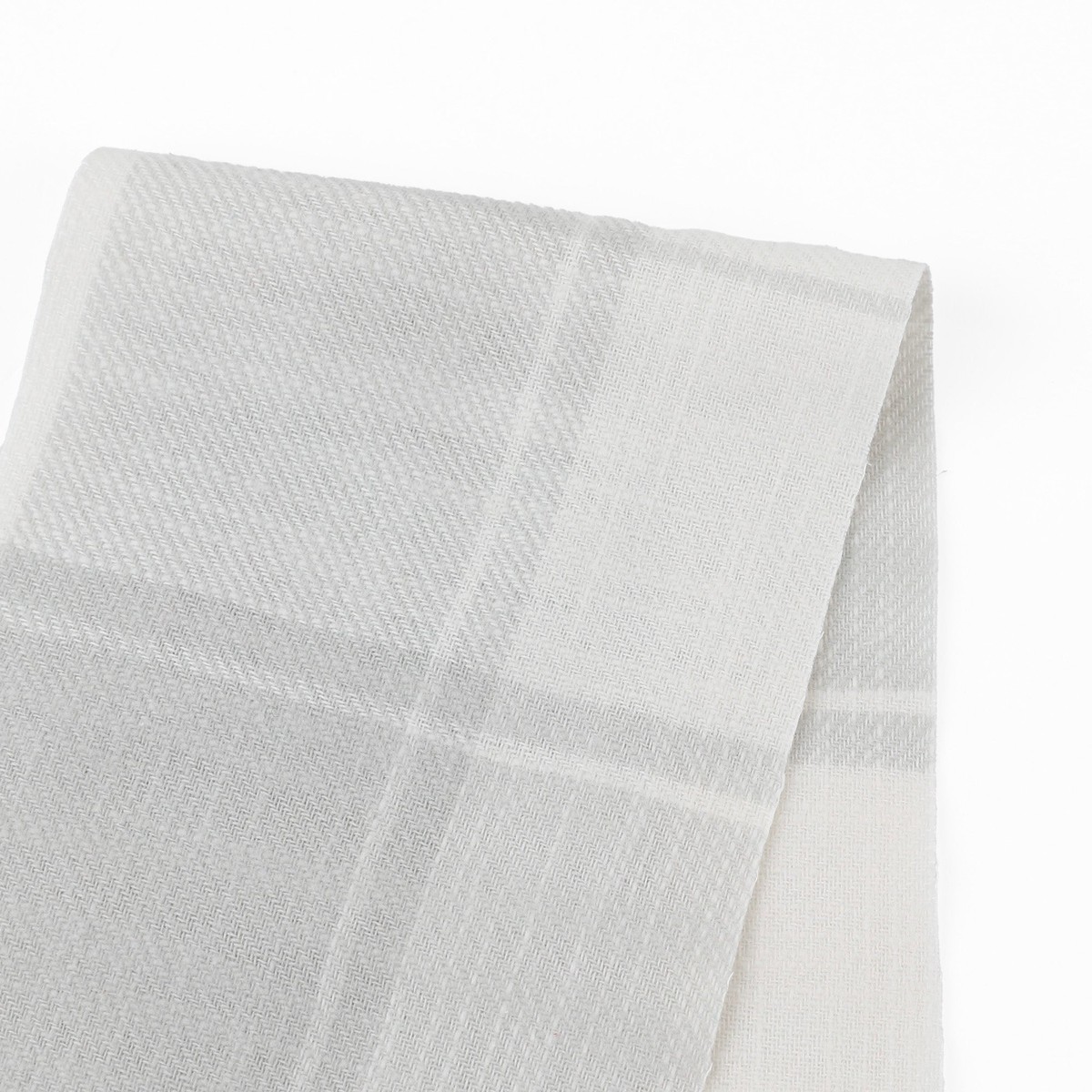 Brushed Plaid Cotton - Snow