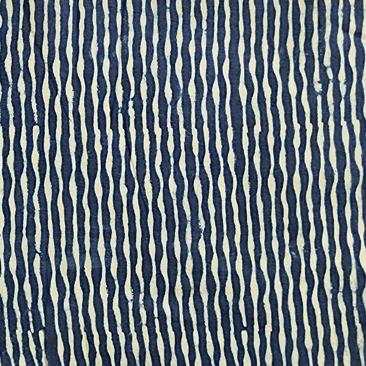 Pure Cotton Ajrak Rust Blue With Weaves Hand Block Print Fabric