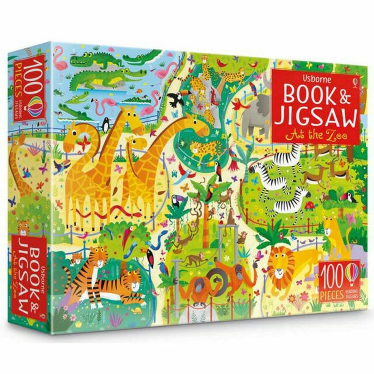 Usborne Book and Jigsaw - At the Zoo