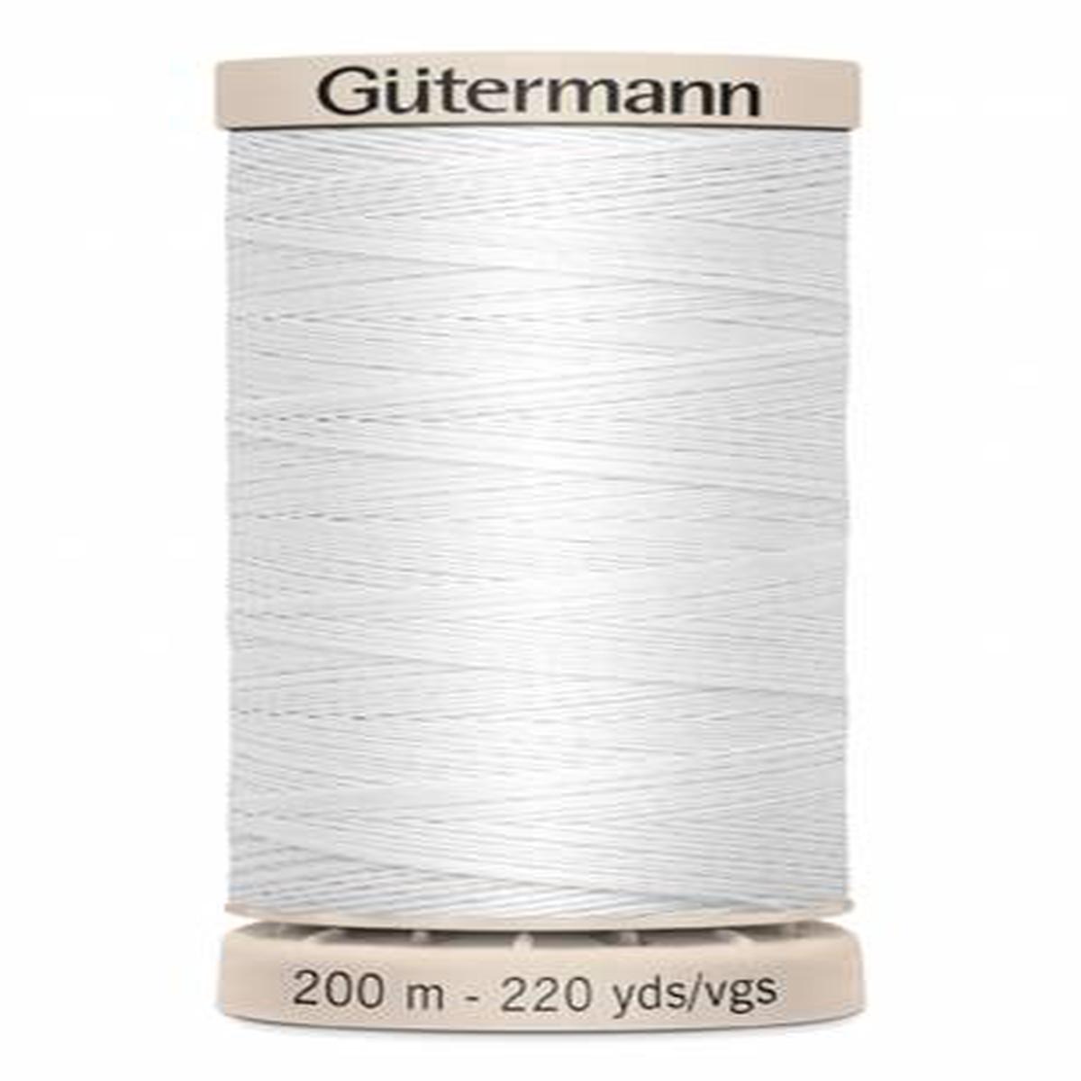 White Cotton Thread for Hand Sewing - 200m