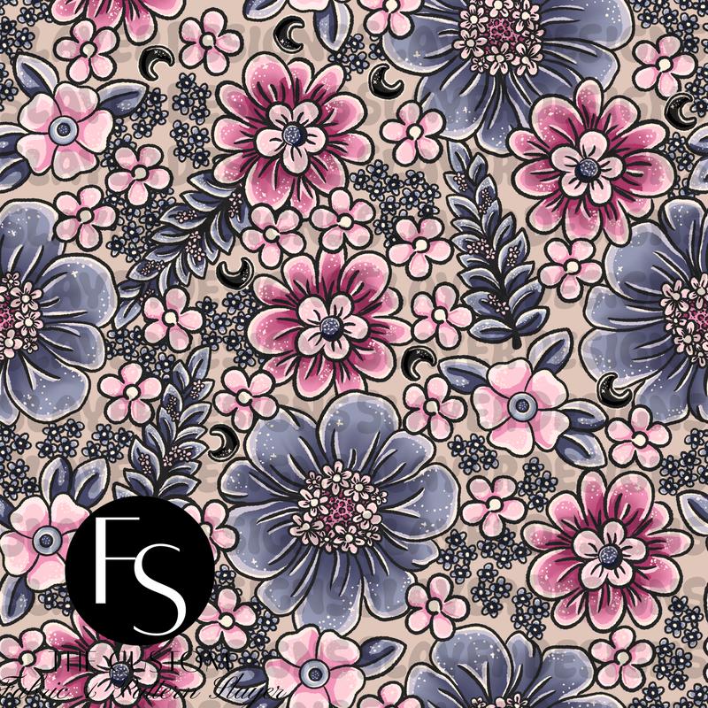 Floral Ravens Coordinate C-1 - LYSSDOODLES