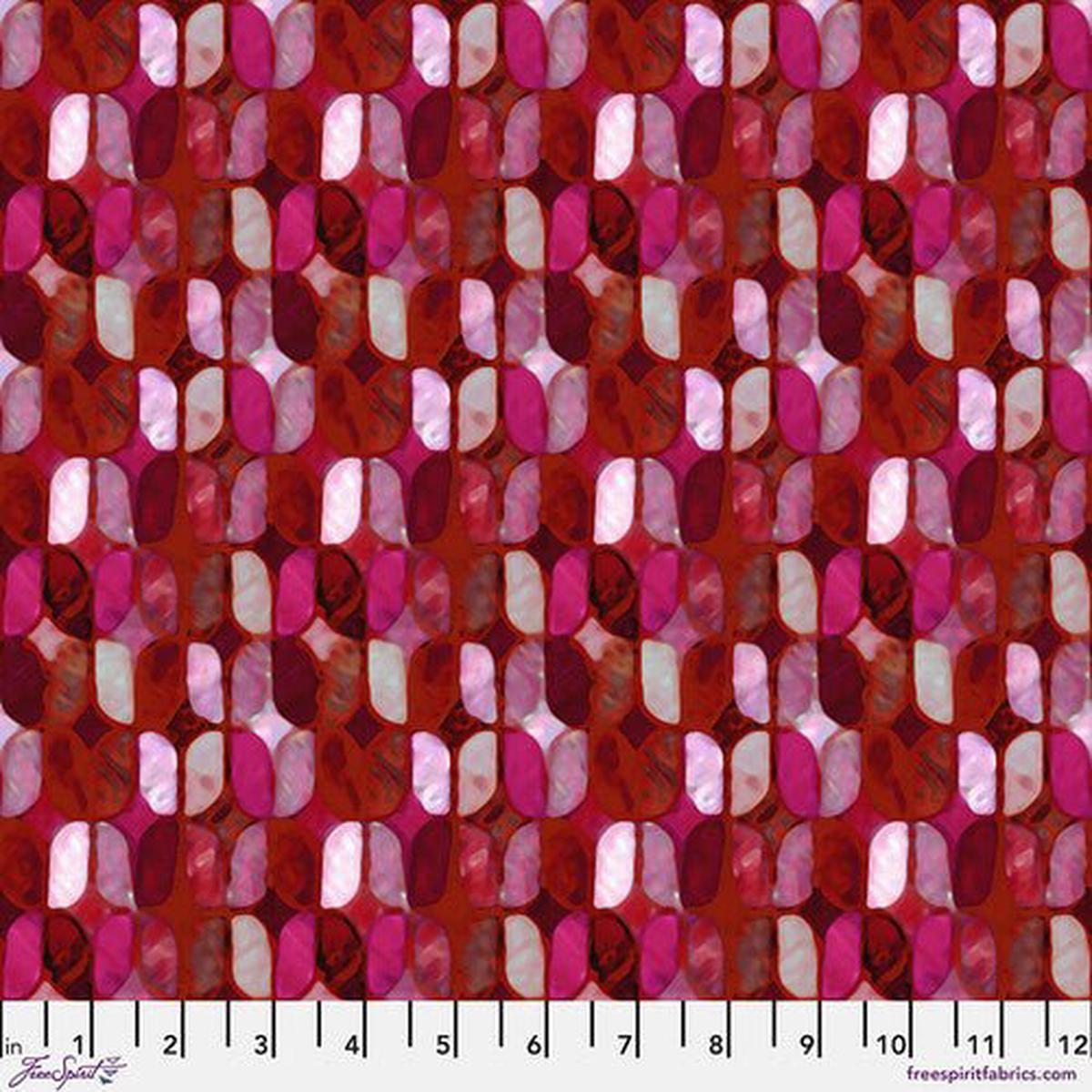 Grisaille - Scarlet Mosaic for Free Spirit (14 yard)