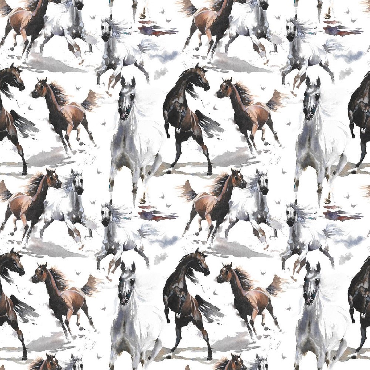 Wild Horses Allover Fabric
