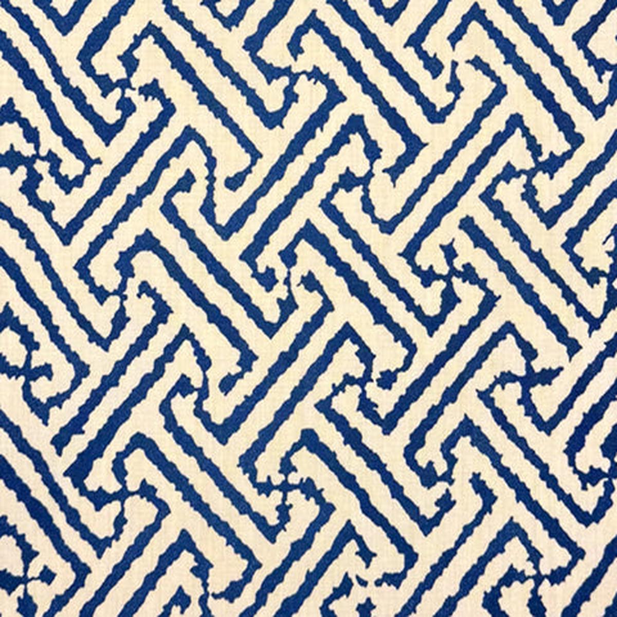 China Seas Fabric: Java Grande - Custom Navy on Vellum Suncloth (OUTDOOR)