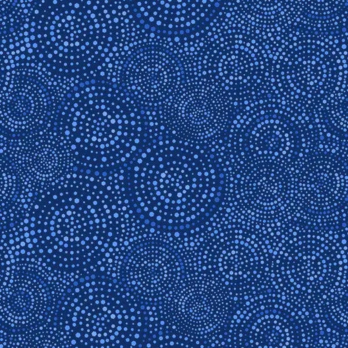 Blue Hexi Dots Cotton Wideback Fabric per yard