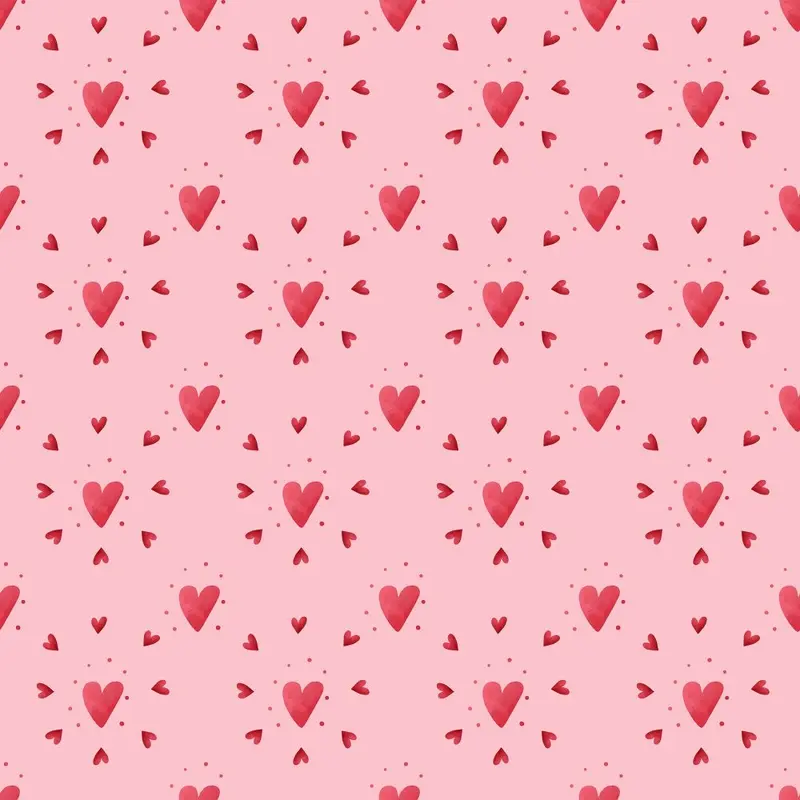 Valentine Hearts Fabric - Pink