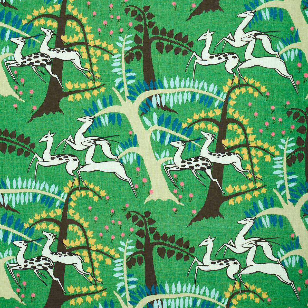 Antelopes Jade Fabric