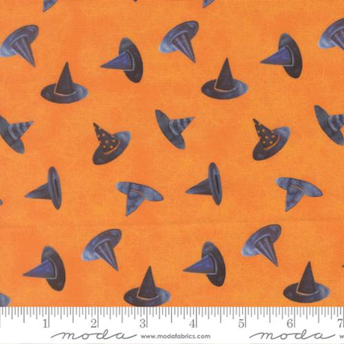 Coven Witch Hats Pumpkin Cotton 44"/45" Fabric Per Yard