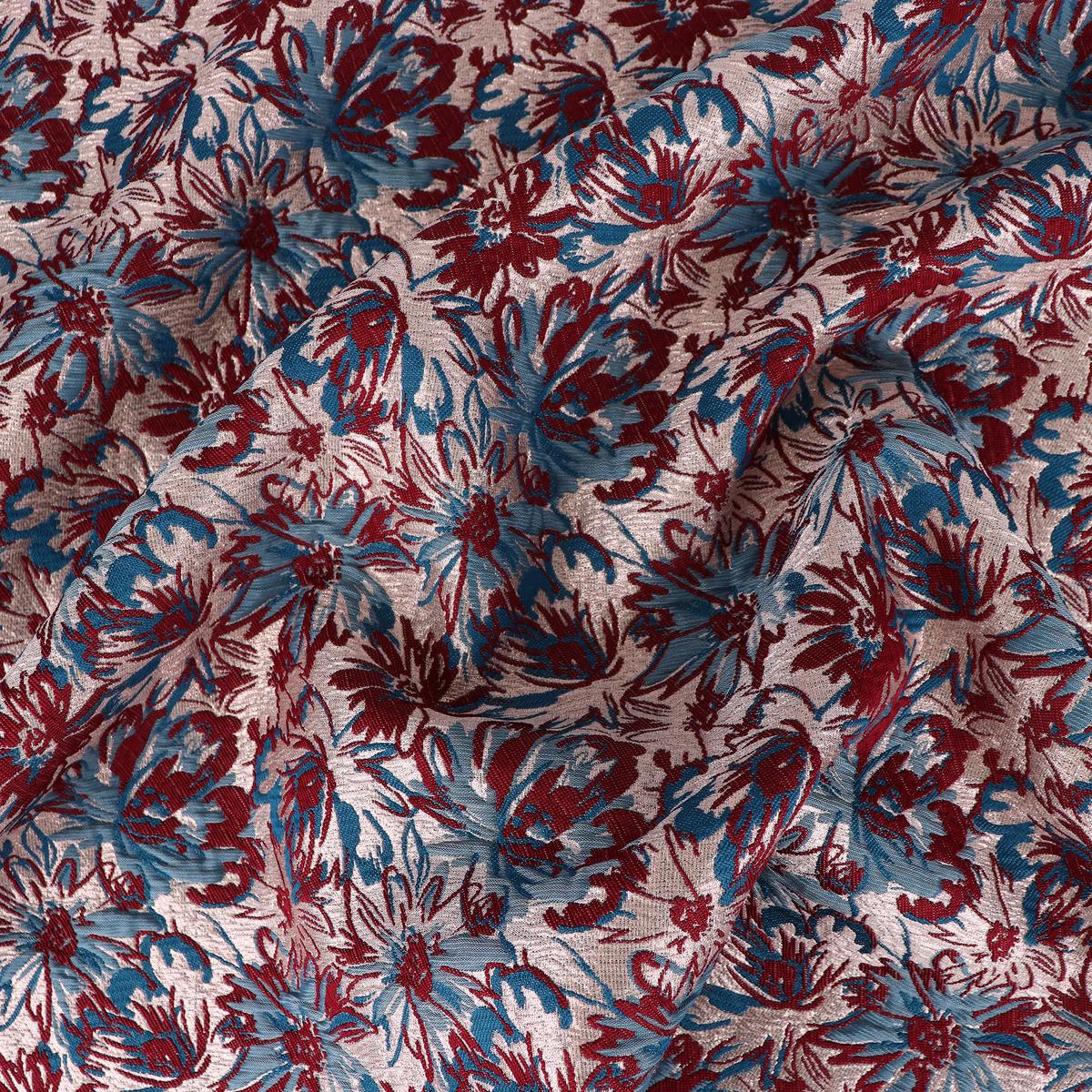 Jacquard - Metallic Rose Gold Flowers - SALE