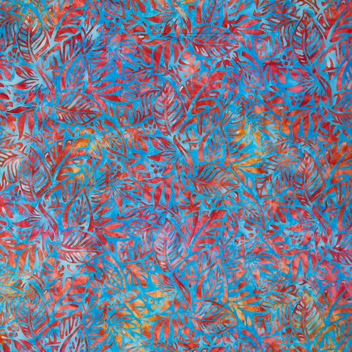 Artisan Batiks - Aloha Sunset Packed Leaves Sunrise Yardage