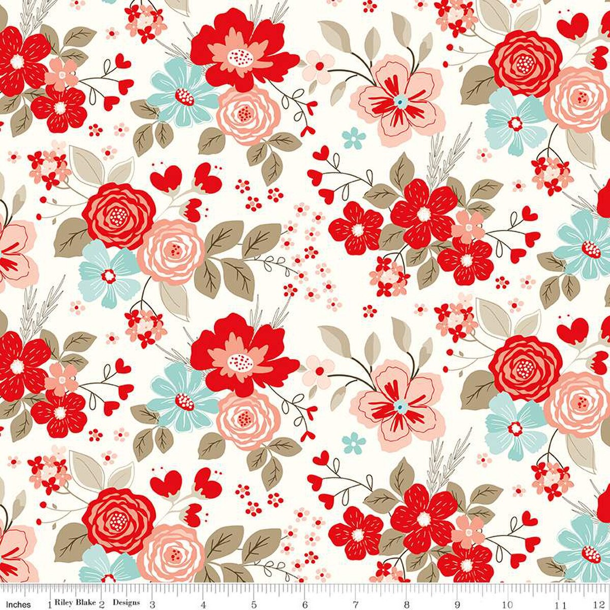 Fabric Riley Blake Cream Main You & Me by the Quarter Yard C15400-CREAM
