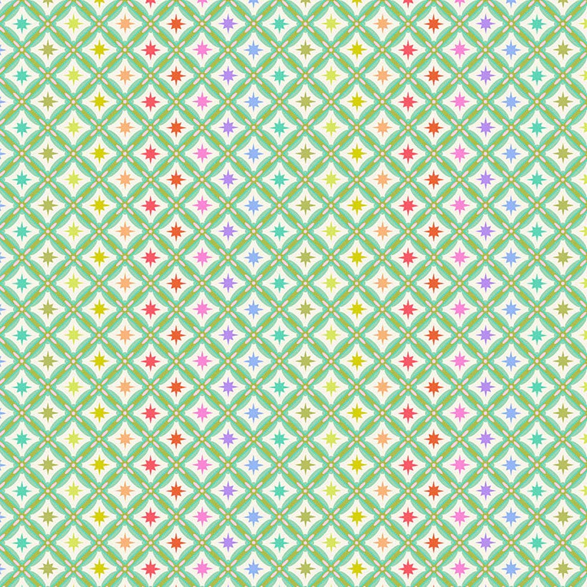 Free Spirit Fabrics - Tula Pink ROAR Stargazer Mint SOLD BY THE HALF YARD