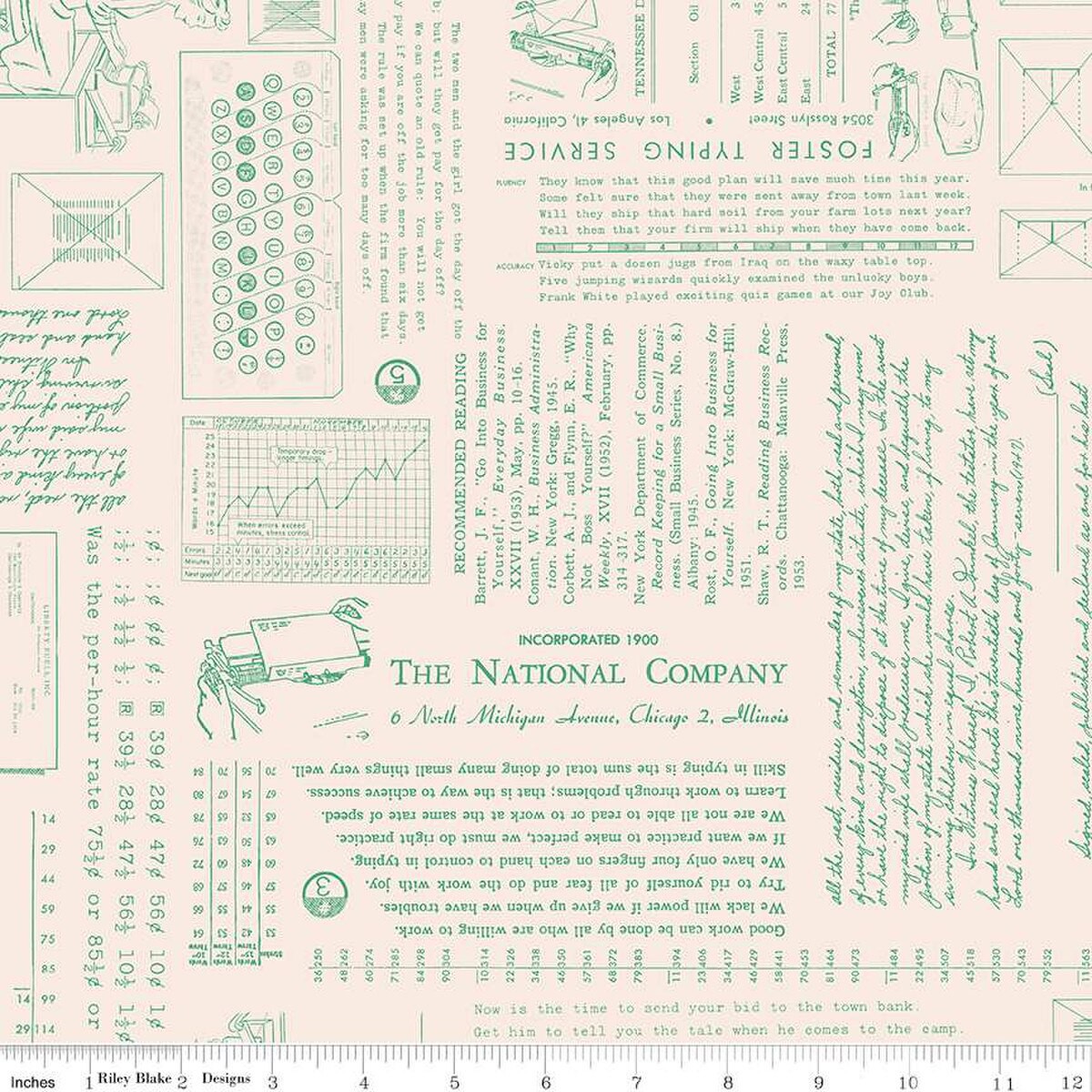 Fabric Riley Blake Lori Holt Alpine Background TYPE/ography by the Quarter Yard C16851-ALPINE
