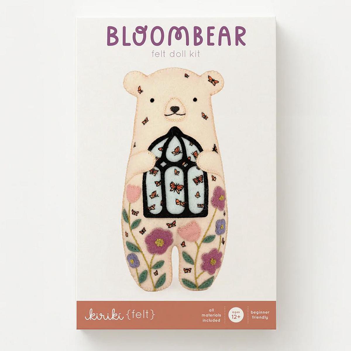 Kiriki Press - Bloombear Felt Doll - Hand Embroidery Kit