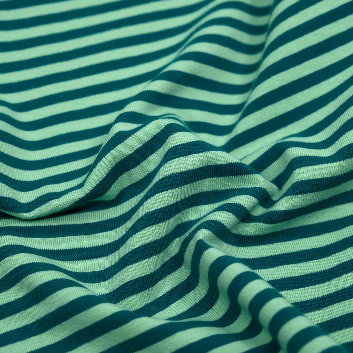 Skinny Sport Stripe Cotton Jersey - Lagoon/Spring Green