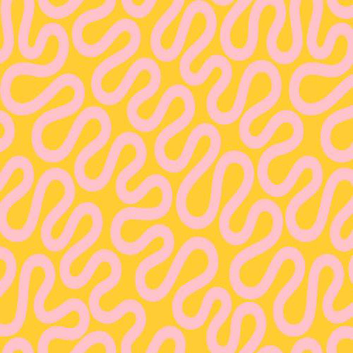 Unspooled Geometrics Swirls in Sunshine Glow -- Groove by Emily Van Hoff for Moda Fabrics