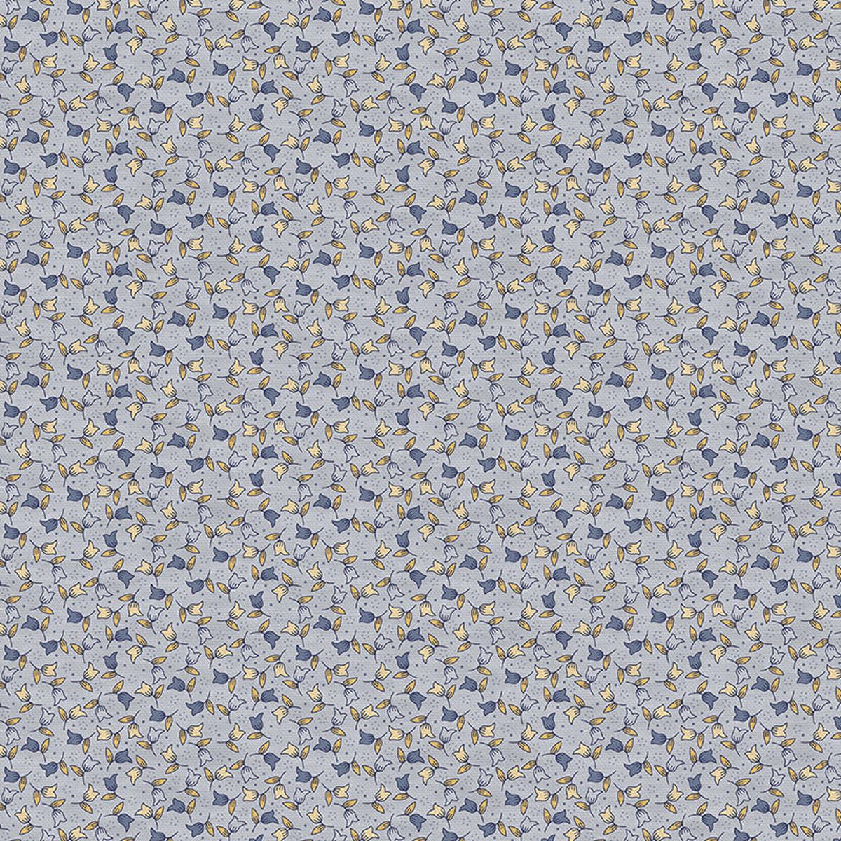 Ditsy Tulip - Blue - Quilting Cotton