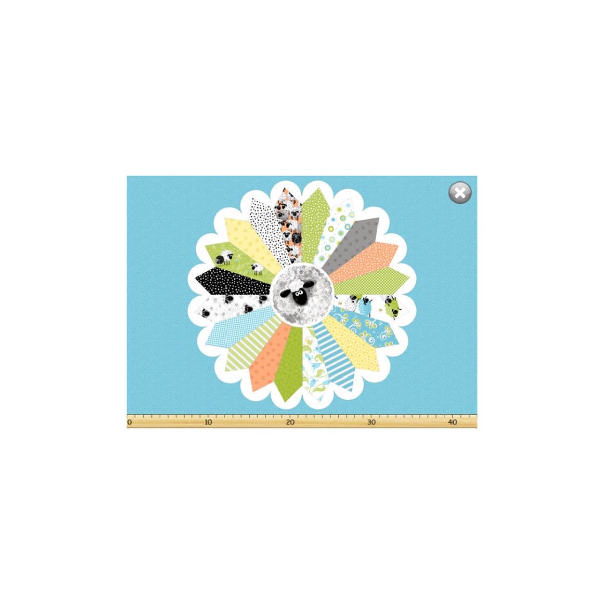 Susybee Textiles Lewe's Balloon II Sheep Cotton Fabric | Dresden Panel & Co-ordinates