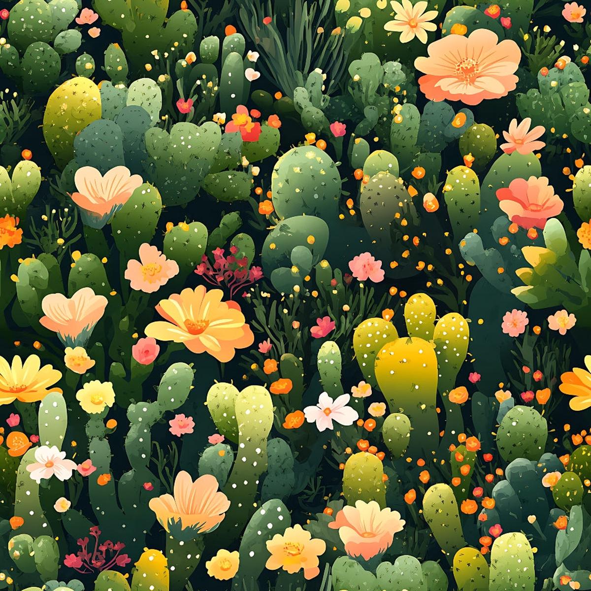 Cactus Gardens Pattern 19 Quilting Cotton Fabric