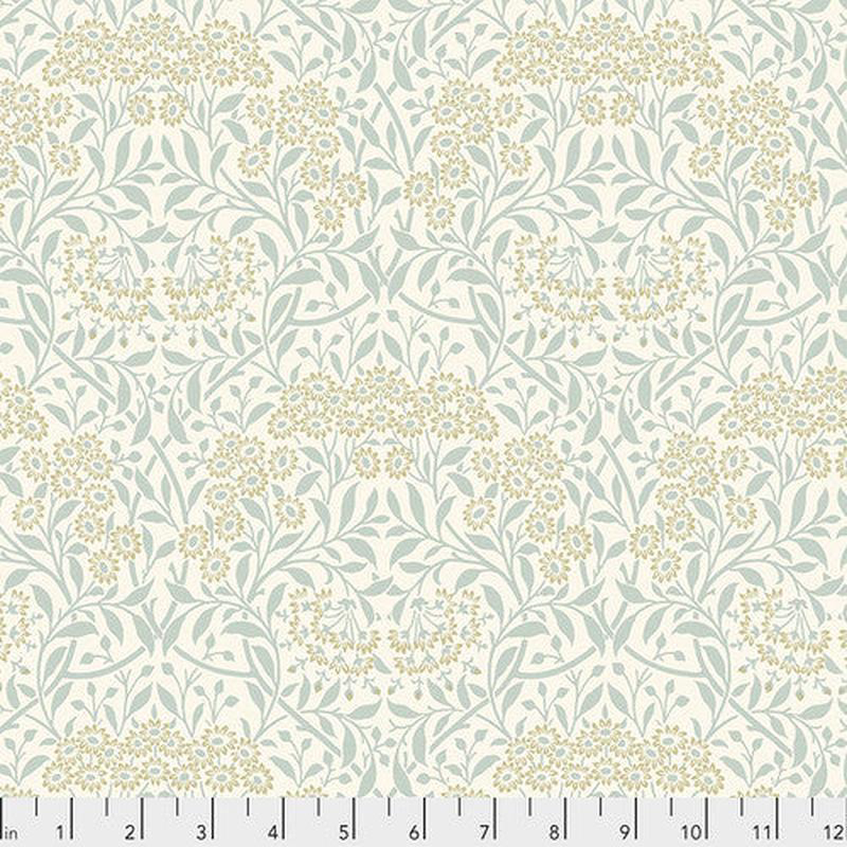 Fabric FreeSpirit Morris 038 Co Ivory Michaelmas Daisy by the Quarter Yard PWWM035IVORY