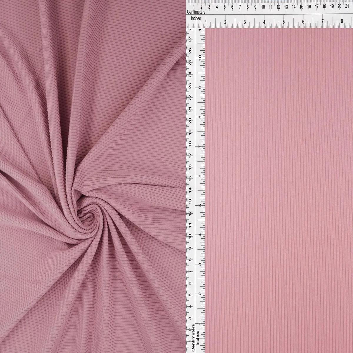 Rib Solid Stretch Knit Fabric - KNT4114 - PLUM VINTAGE