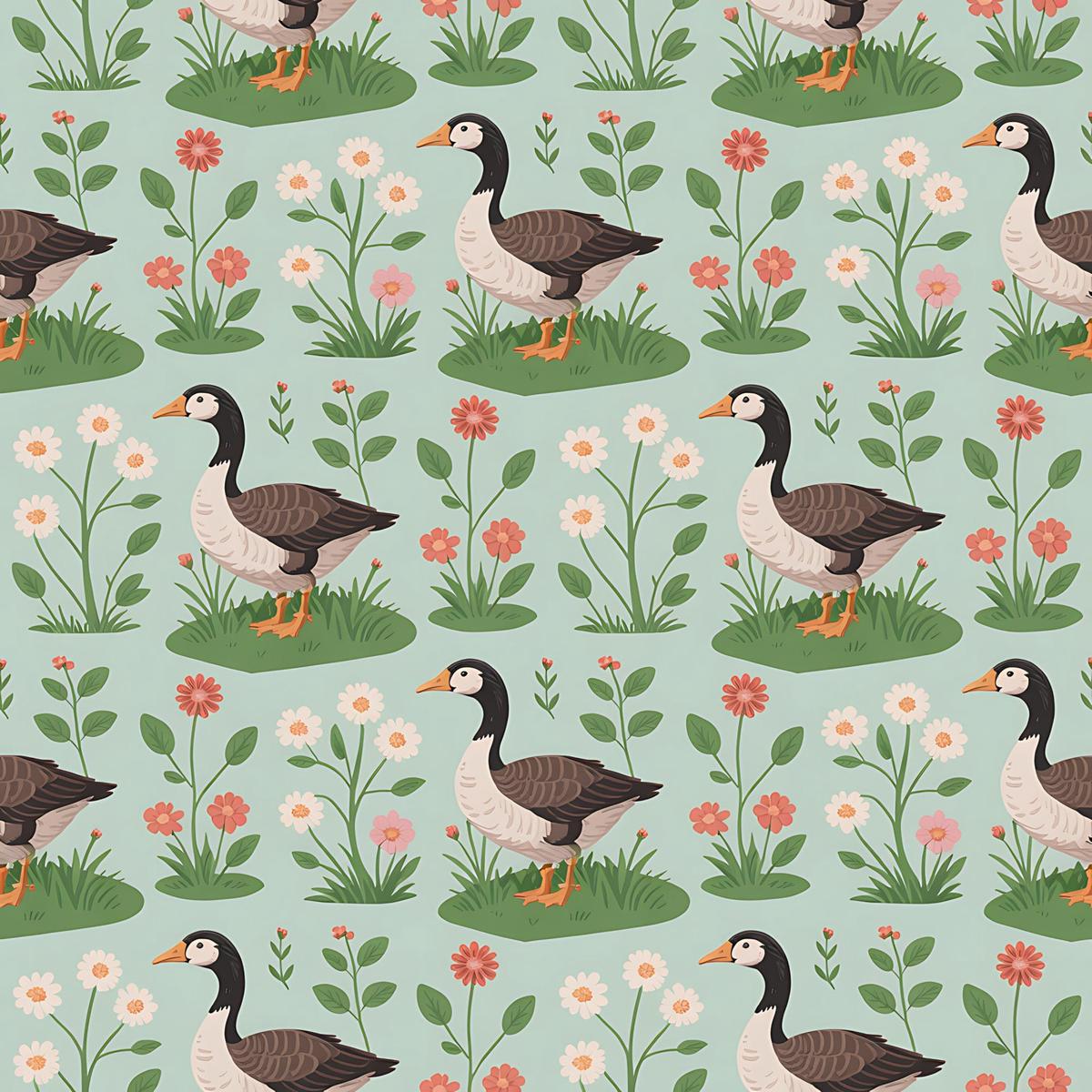 Goose Cottagecore Pattern 29 Quilting Cotton Fabric