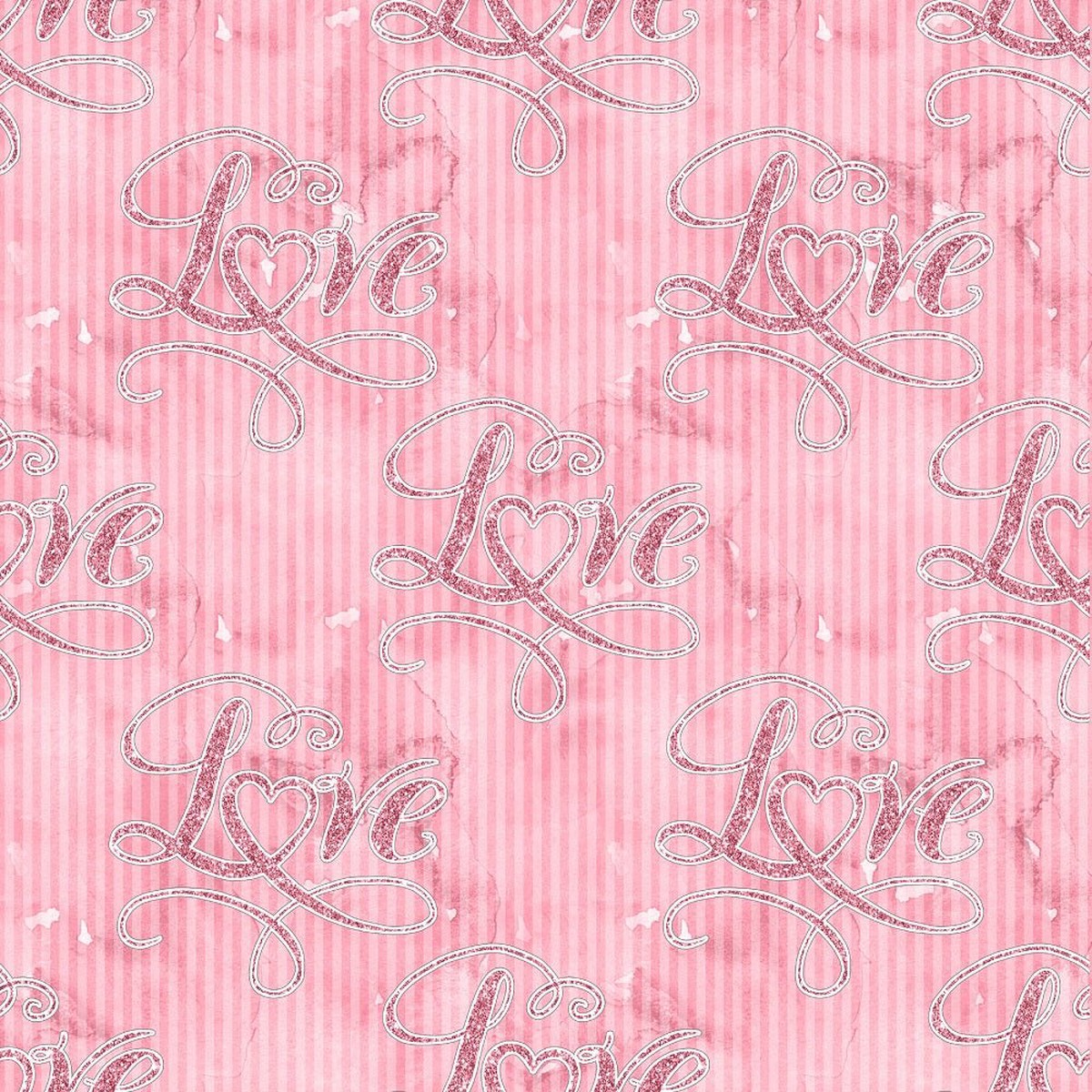 Loving Hearts Love Fabric - Pink