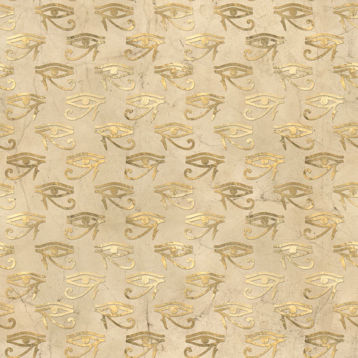 Golden Ancient Egypt Pattern 1 Fabric
