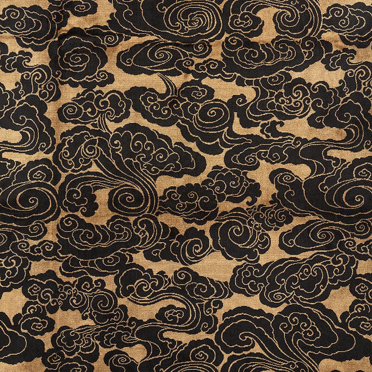Sozan Velvet Gold and Onyx Fabric