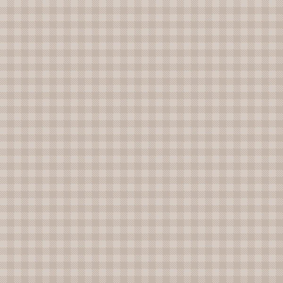 The Cutest Little Farm Checkered Fabric - Brown