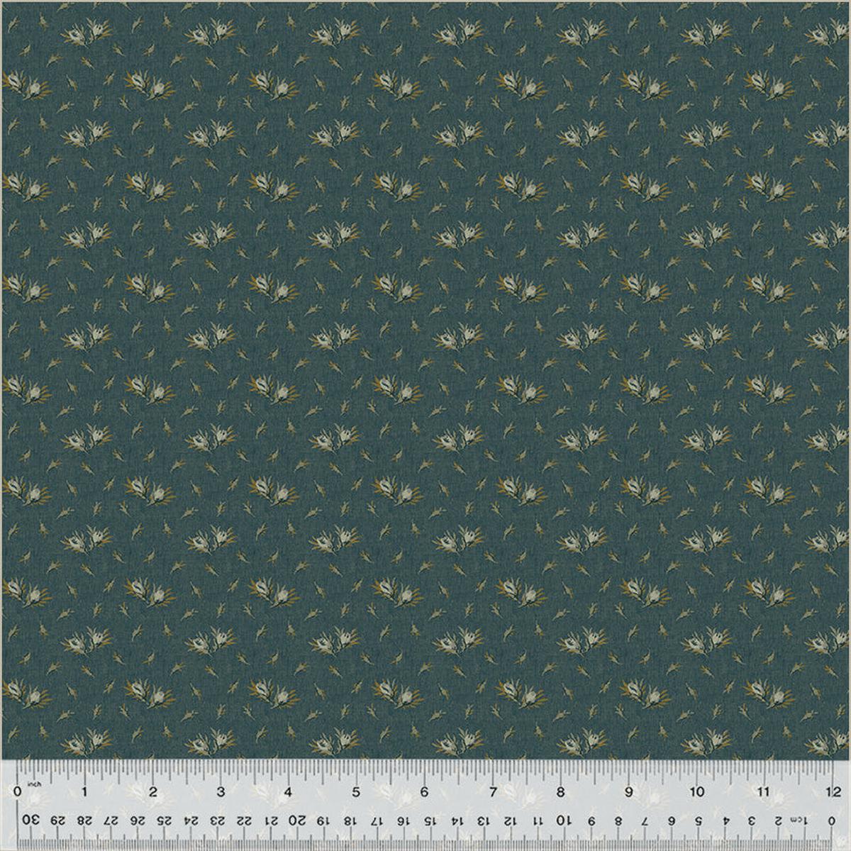 Fabric FLOWER BUD NAVY from GARDEN TALE Collection by Jeanne Horton 51192A-7