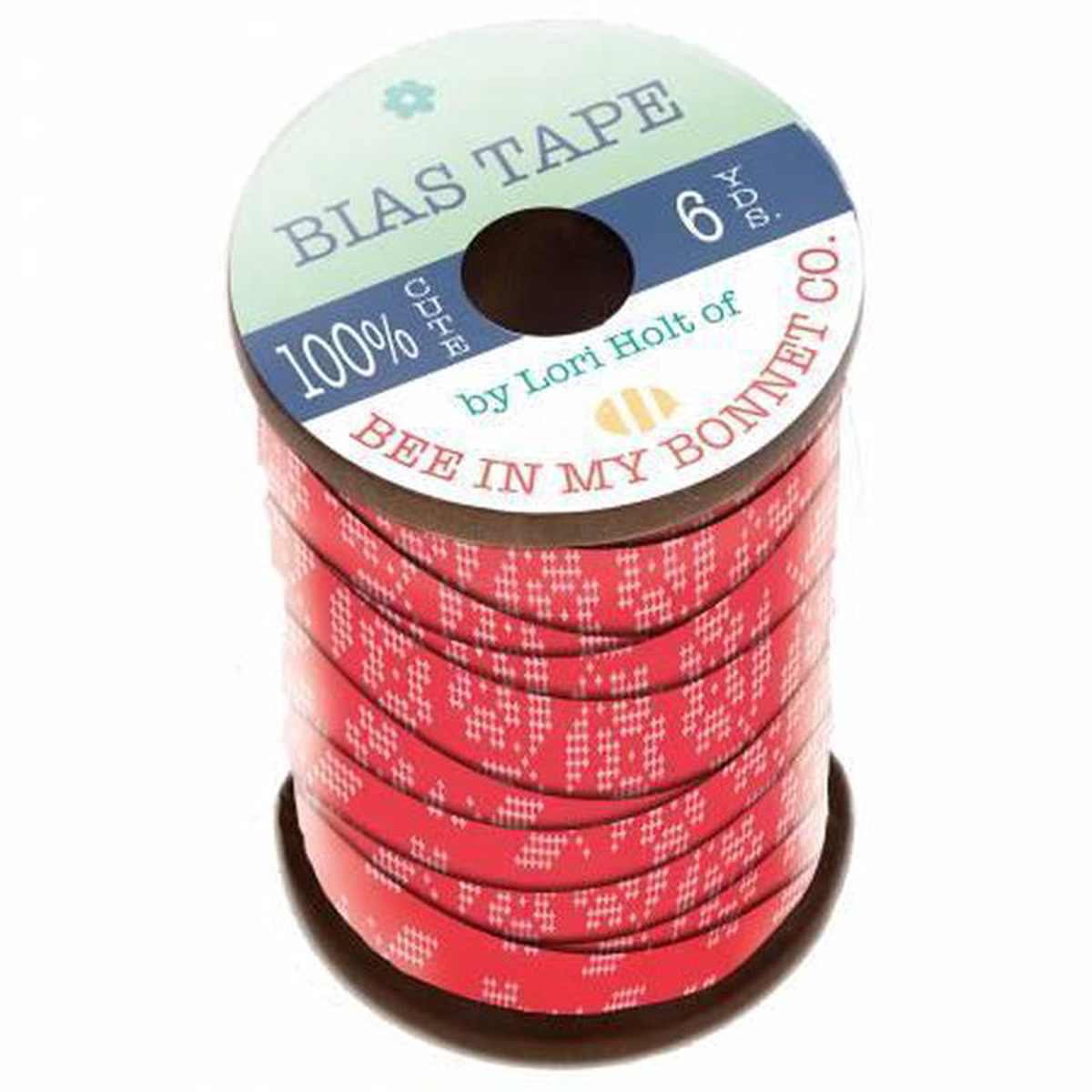 My Happy Place 128243 Bias Tape Red Flower