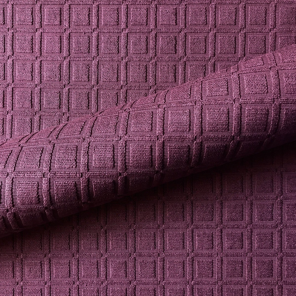 Dark Maroon Traditional Geometric Check Upholstery Fabric 56"