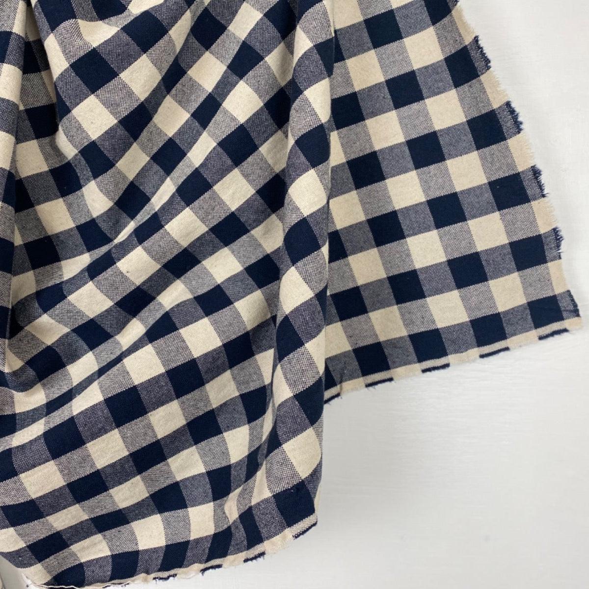 H390 Rustic Chunky Gingham Navy