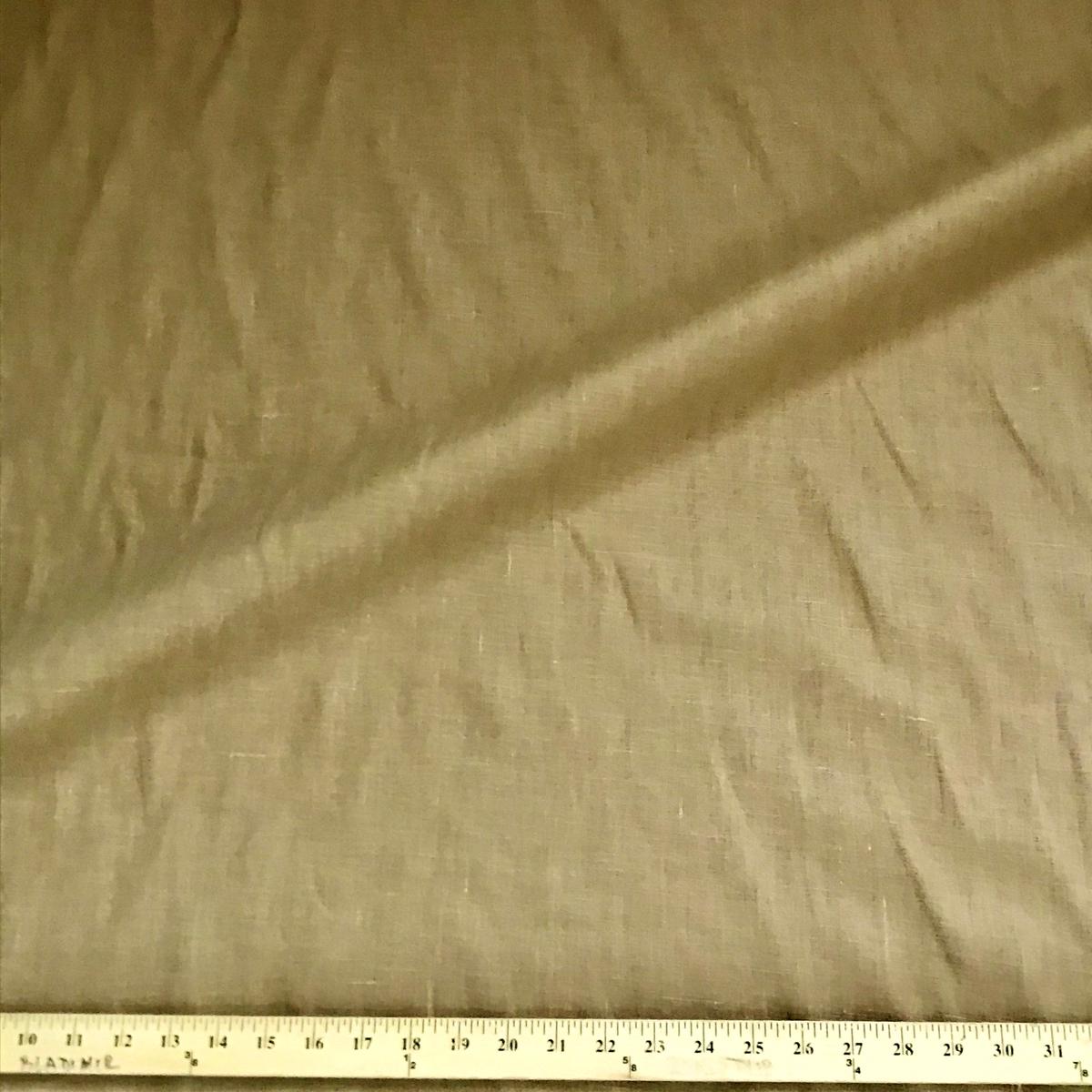 Mather Beige 100% Linen Fabric - 54"