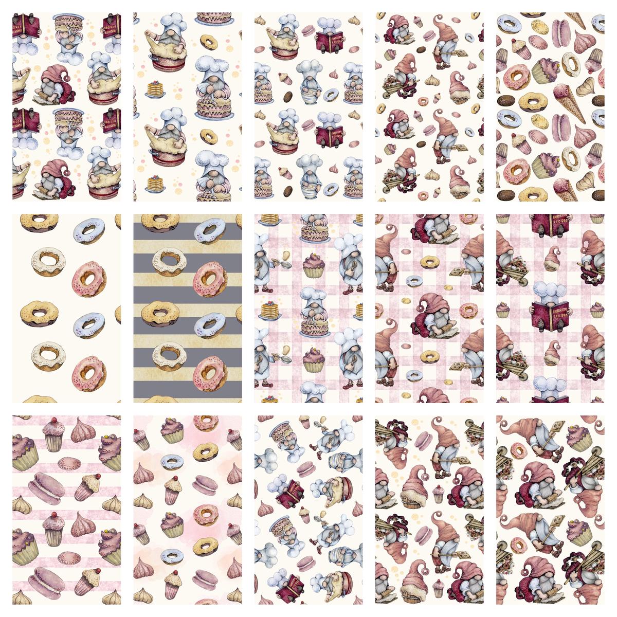 Baker Gnomes Fabric Collection - 1 Yard Bundle
