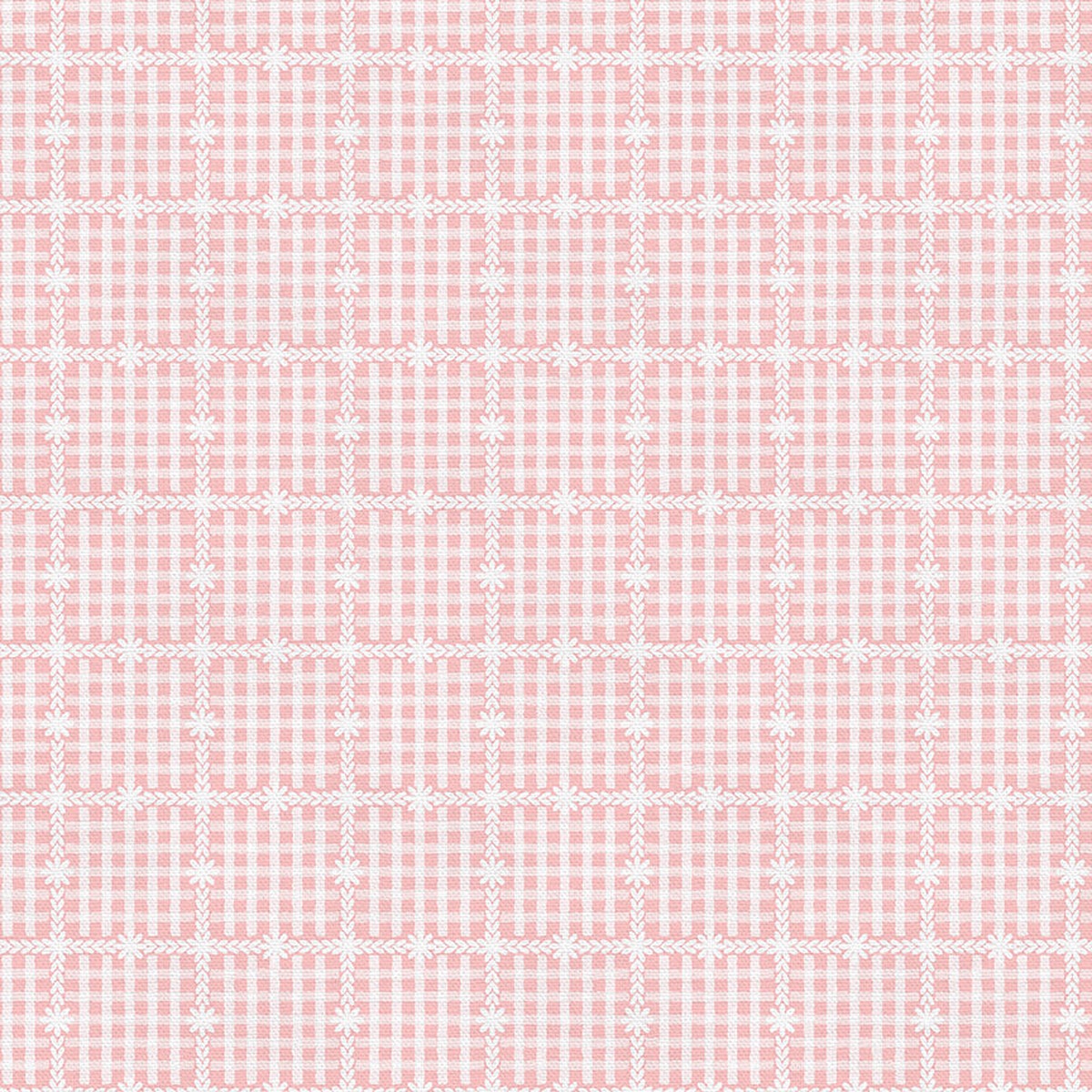 Floral Gingham - Light Pink