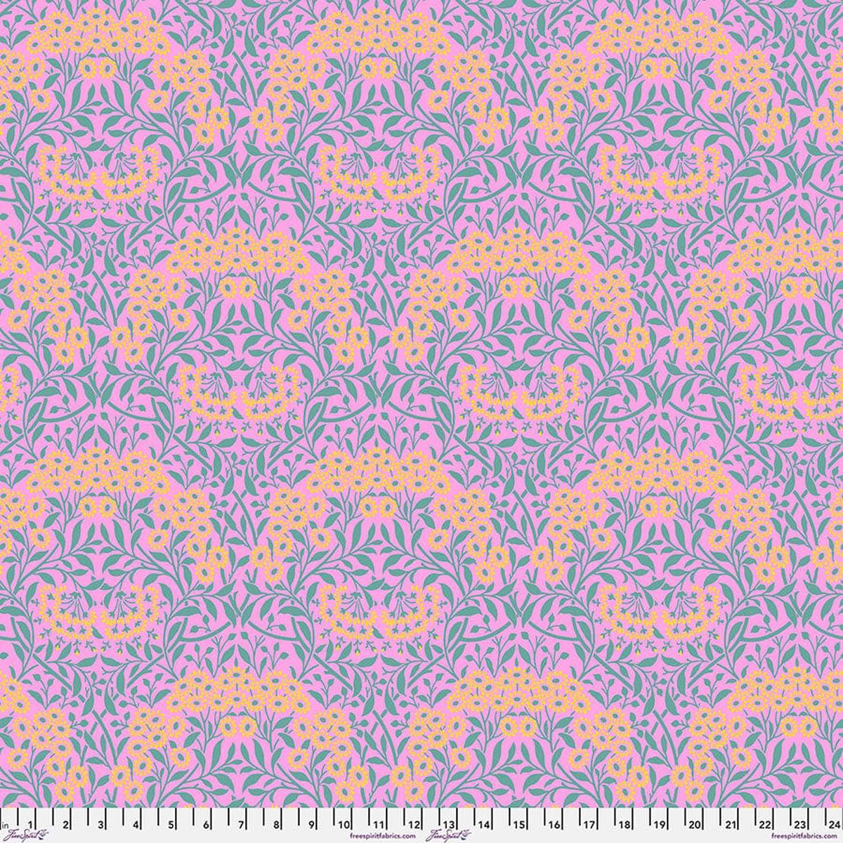 Kaffe Fassett And Morris & Co Fabric Collection - Michaelmas Daisy Pink PWKW007.PINK