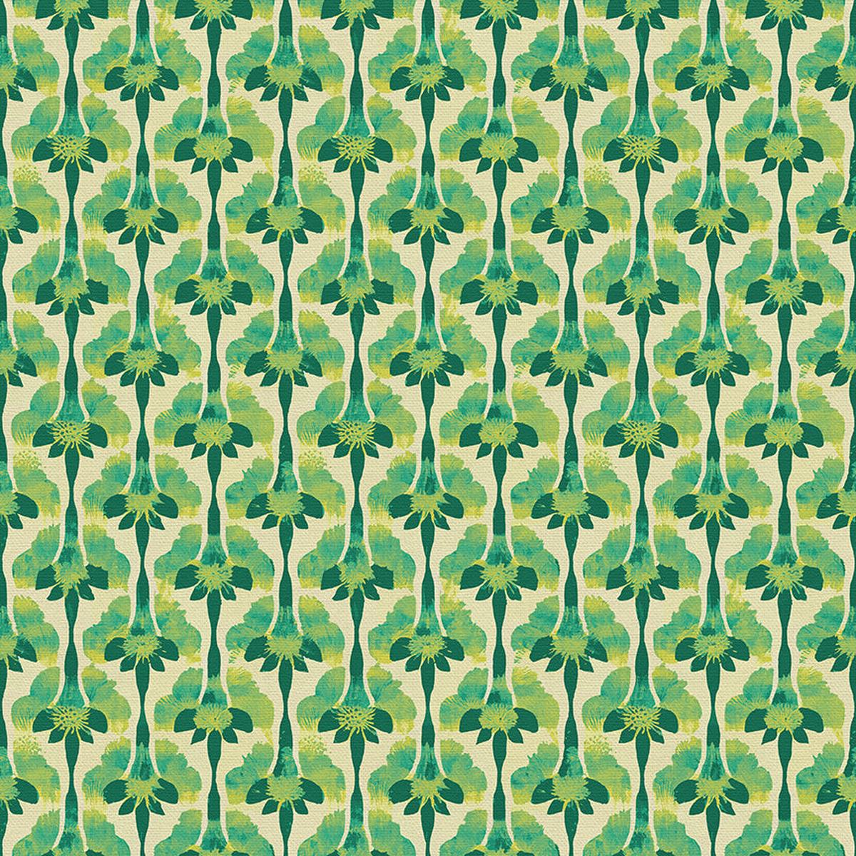 Abstract Stems - Green on Chartreuse - Quilting Cotton
