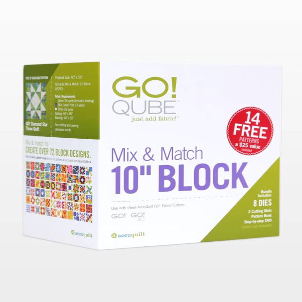 AccuQuilt GO! Qube Die Mix & Match 10" Block 55797