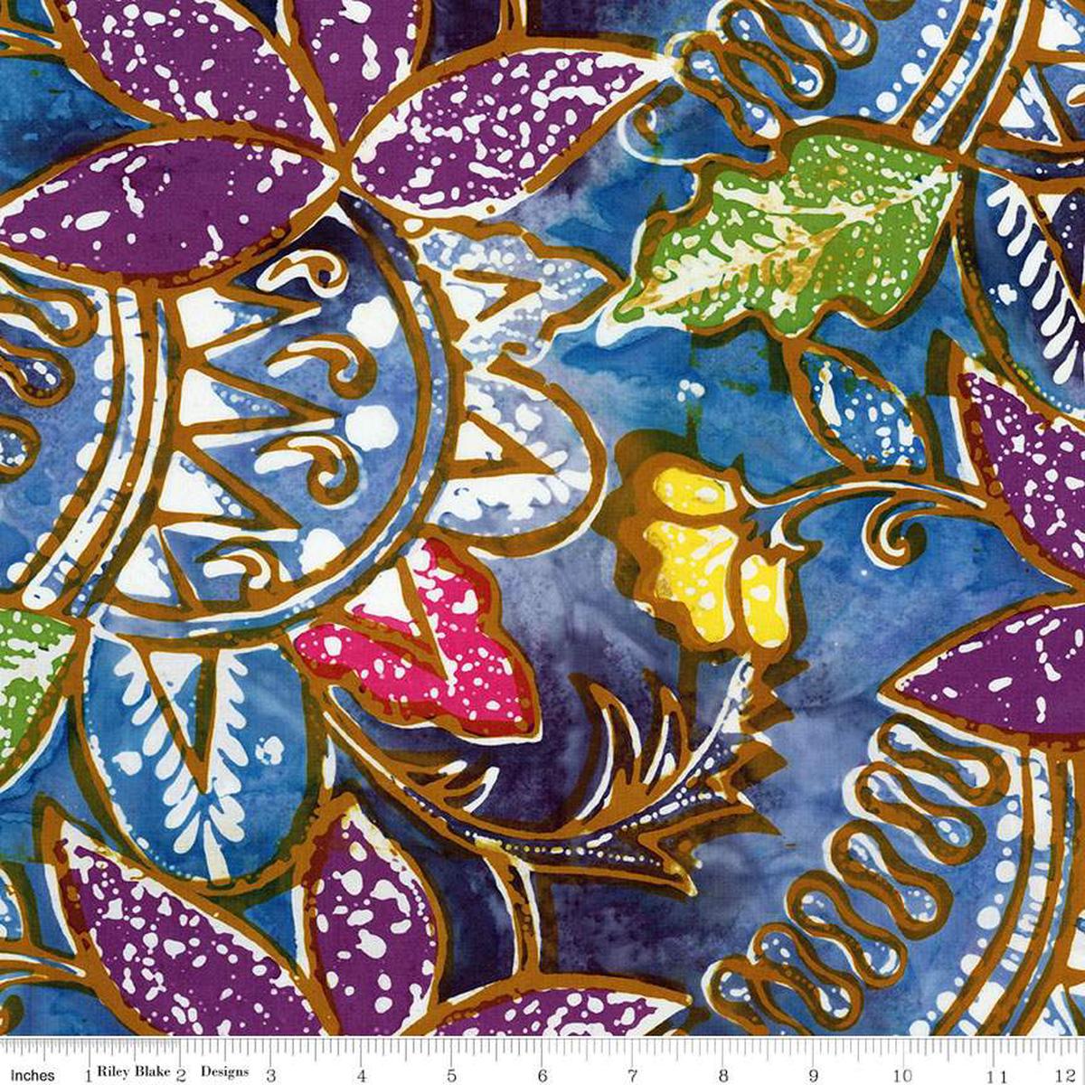 Fabric Riley Blake Denim Bijou Expressions Batiks Vintage Sogan by the Quarter Yard BT23254-305