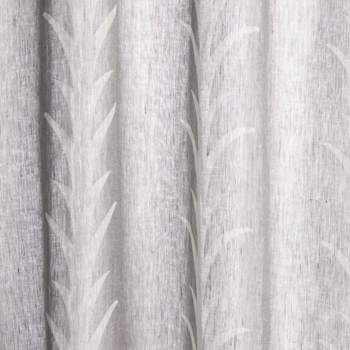 Acanthus Stripe Sheer Carbon Fabric