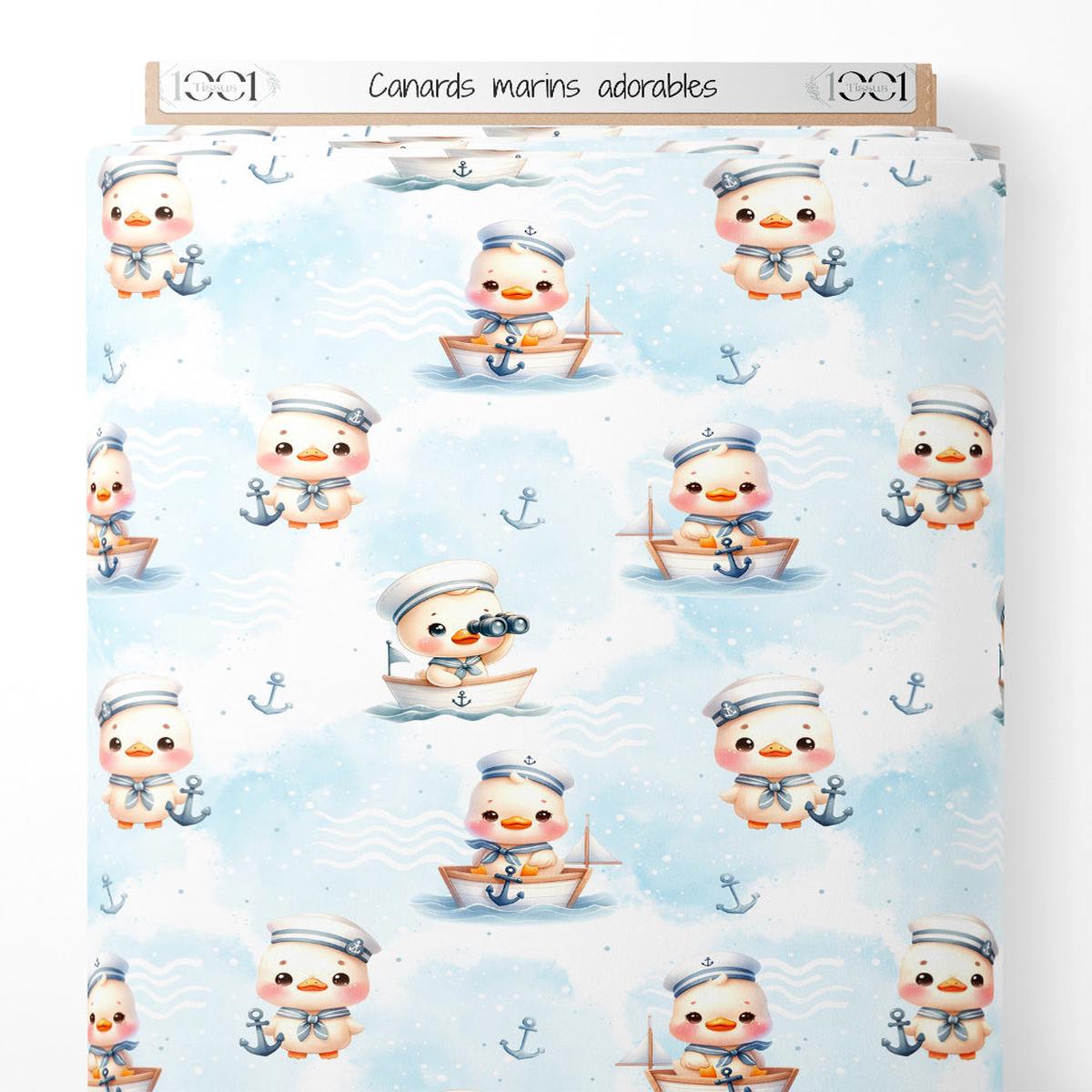 Tissu - Canards marins adorables